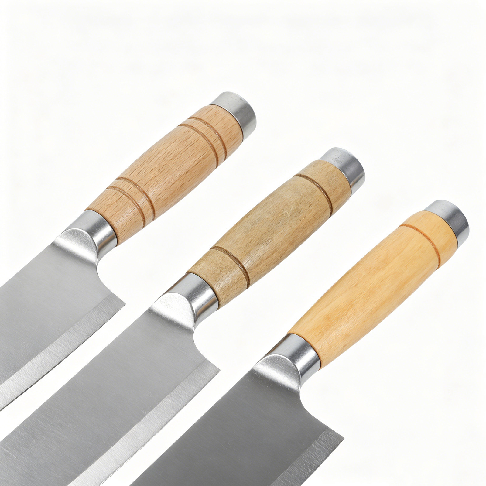 Japanese Knife - 3 個のキッチンナイフハンドル天然無垢材手磨きナイフハンドル交換用シェフナイフ日本製木製人間工学に基づいたグリップ
