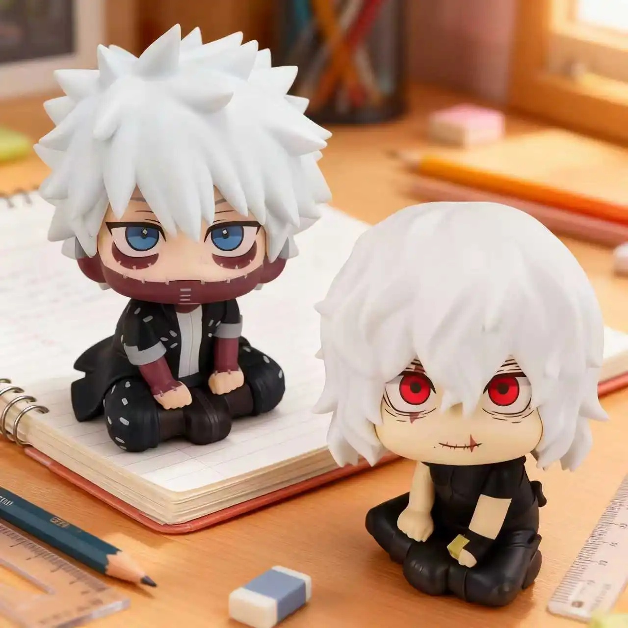 Furoshiki - PVC | (MHA): トムラ・シガラキ／イズク・ミドリヤ／カツキ・バクゴ『僕のヒーローアカデミア』のかわいいちびキャラPVCフィギュア | コレクタブルトイ