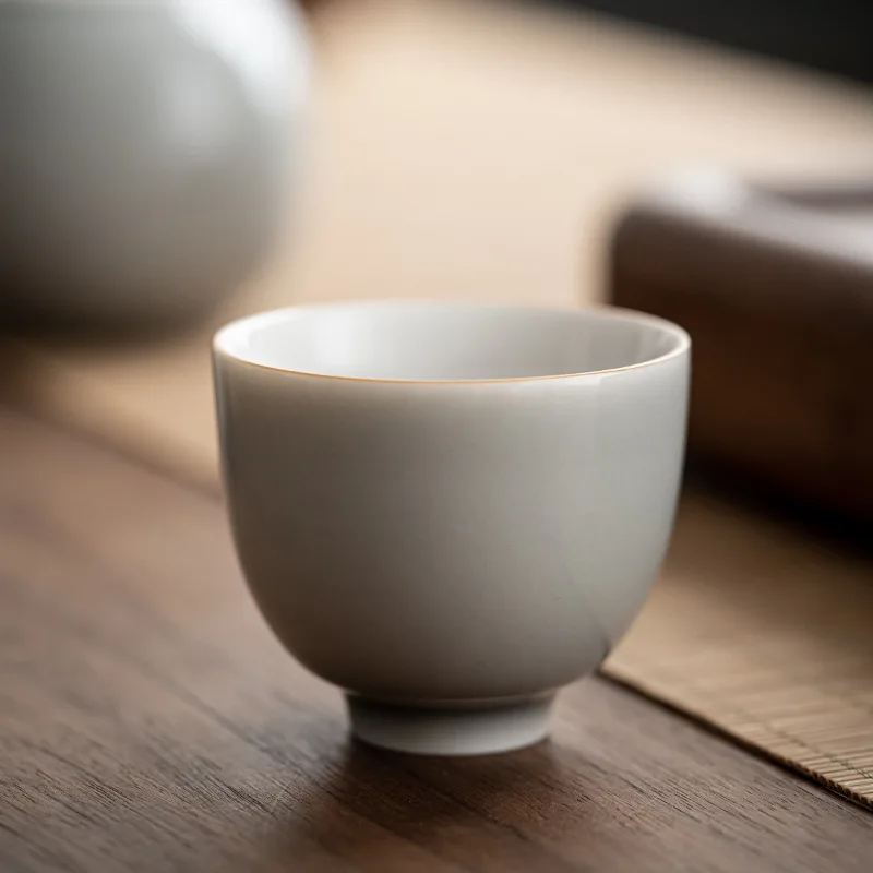 アイスグレー釉薬カップ和風ハンドメイドセラミックカップホーム - Japanese Pottery のレビューと価格