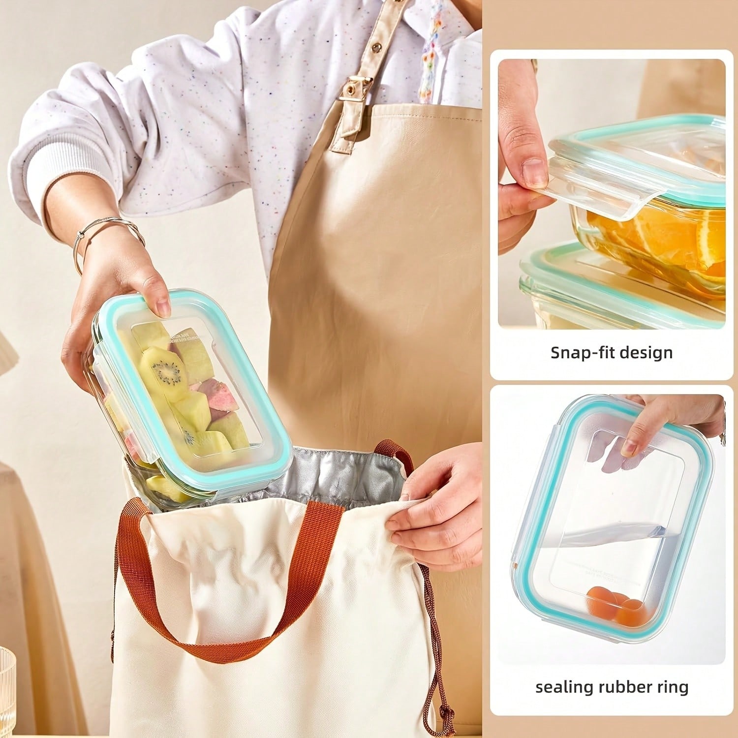 密閉式のガラス製食品保存容器20個入り（蓋8個＋容器8個＋ク - Bento Box のレビューと価格