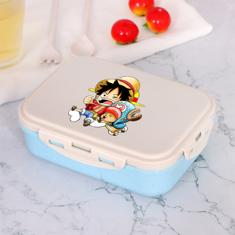 ワンピース少年少女弁当弁当箱ポータブル食品ボックス電子レンジ - Bento Box のレビューと価格