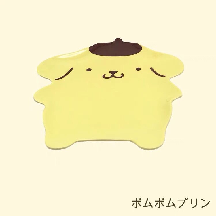 かわいいポムポムプリンの形をしたお皿。愛らしい黄色い子犬のス - Japanese Snacks のレビューと価格