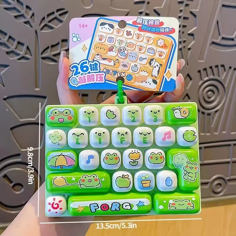 持ち運び可能なスクイッシーキーボード型ストレス解消おもちゃ。 - Japanese Snacks のレビューと価格