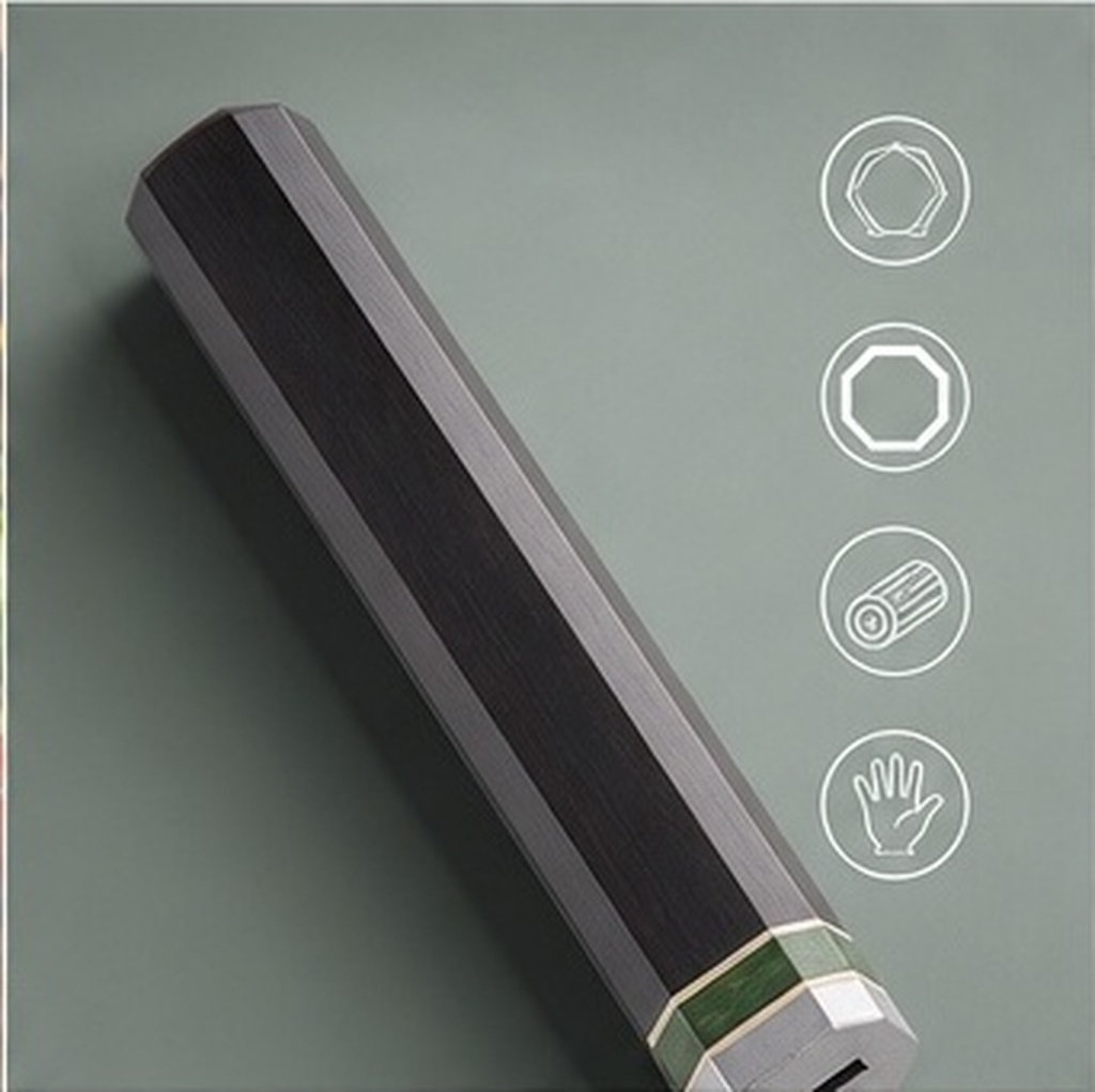 日本の八角形黒檀製ナイフハンドル。シェフナイフ、ナキリ、三徳 - Japanese Knife のレビューと価格