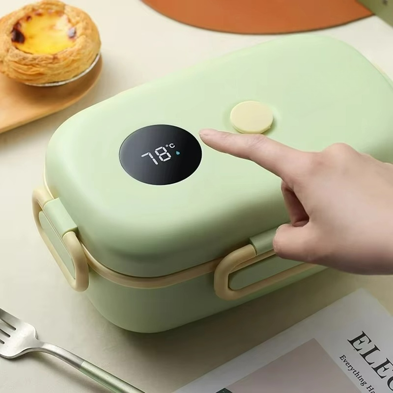 男女兼用、子供向けの新しい断熱ランチボックス。温度表示機能付 - Bento Box のレビューと価格
