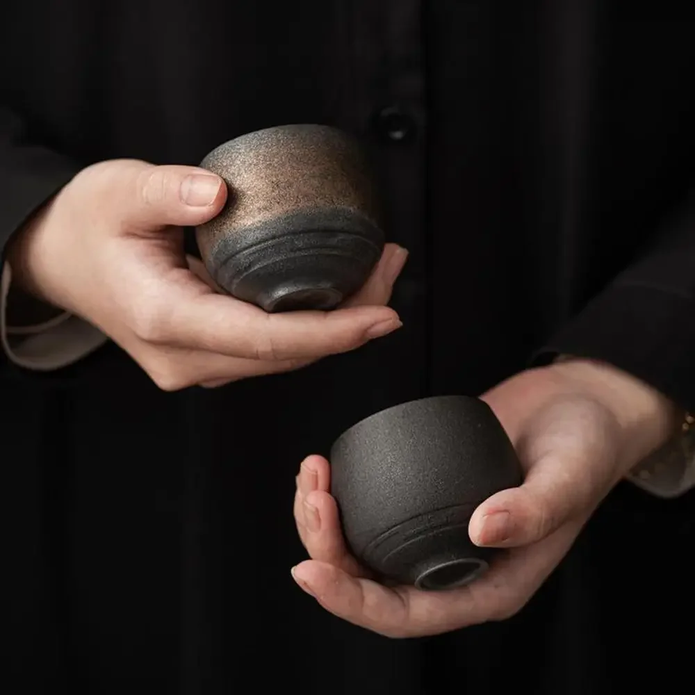カンフー茶器セット、日本の石器製茶碗、古風なデザインの茶碗、 - Japanese Pottery のレビューと価格